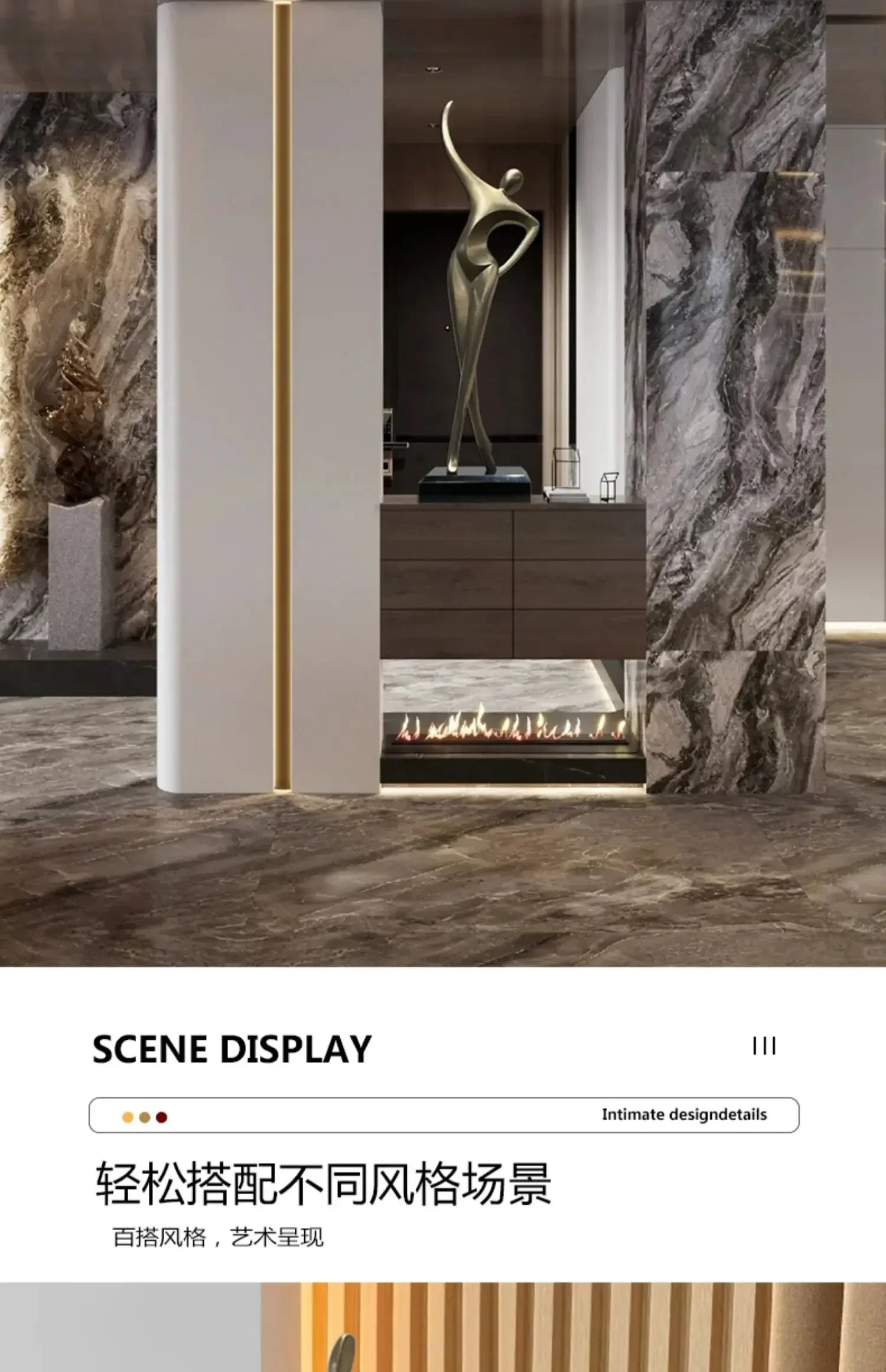 Modern Sculpture - Simple Vertical Ornament, angled view - House Of Avana