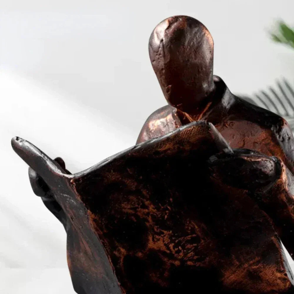 Reader Sculpture Bookend Figurines - House Of Avana