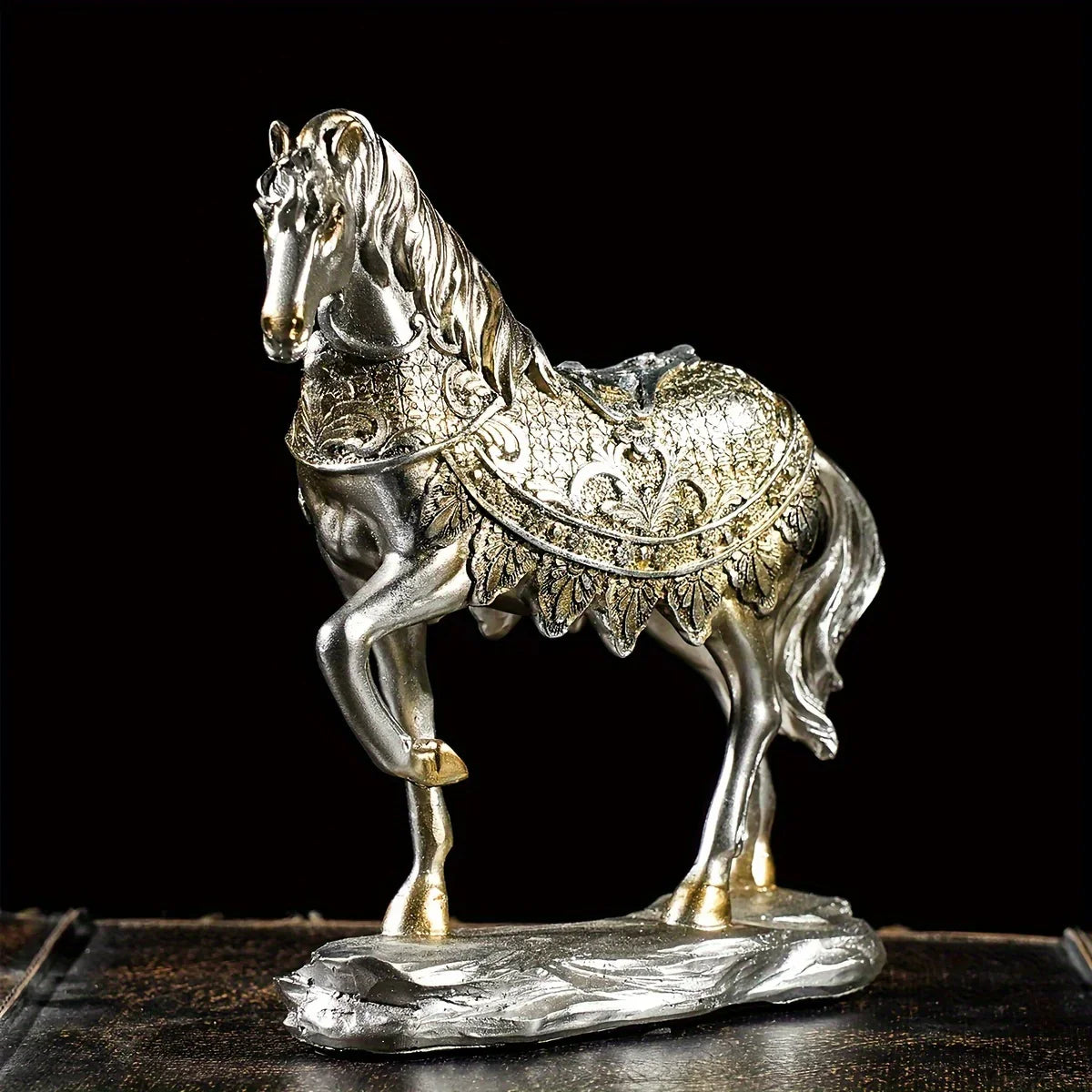 Antique Style Horse Ornaments, Resin Sculpture Artworks, Suitable for Home Living Room, Office Café... - House Of Avana
