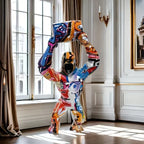 , Whimsical Nordic Orangutan Resin Sculpture Art Statue - Handcrafted, Unique Decor for Bedroom, Living... - House Of Avana