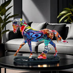 Colorful Horse to Success Sculpture - Resin Walking Horse Statue for Office, Study, Home Decor & Theme... - House Of Avana