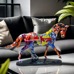 Colorful Horse to Success Sculpture - Resin Walking Horse Statue for Office, Study, Home Decor & Theme... - House Of Avana