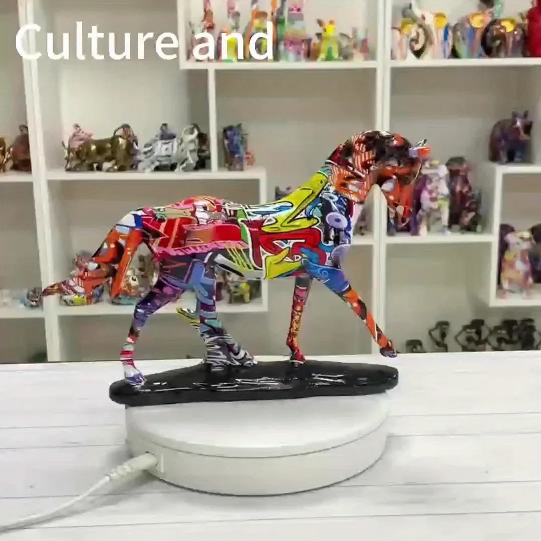 Colorful Horse to Success Sculpture - Resin Walking Horse Statue for Office, Study, Home Decor & Theme... - House Of Avana