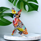 Vibrant Ji Doll Dog Resin Sculpture - Modern Art Statue for Home Decor, Living Room, Bedroom, Bookcase,... - House Of Avana