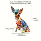 Vibrant Ji Doll Dog Resin Sculpture - Modern Art Statue for Home Decor, Living Room, Bedroom, Bookcase,... - House Of Avana