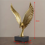Abstract Raptor Sculpture – Gold Resin [[SKU:HOA-SCU-537]]
