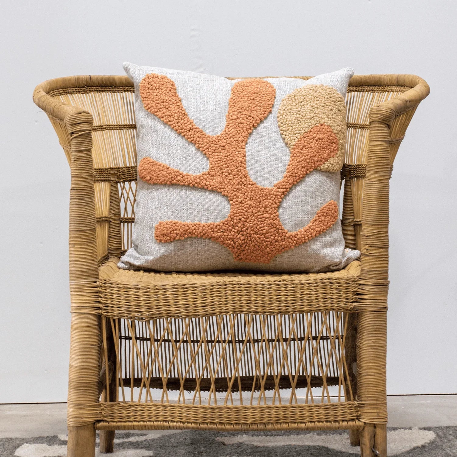 Sea Coral Throw Pillow Kanju Interiors