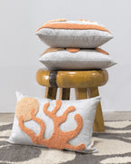 Sea Coral Throw Pillow Kanju Interiors