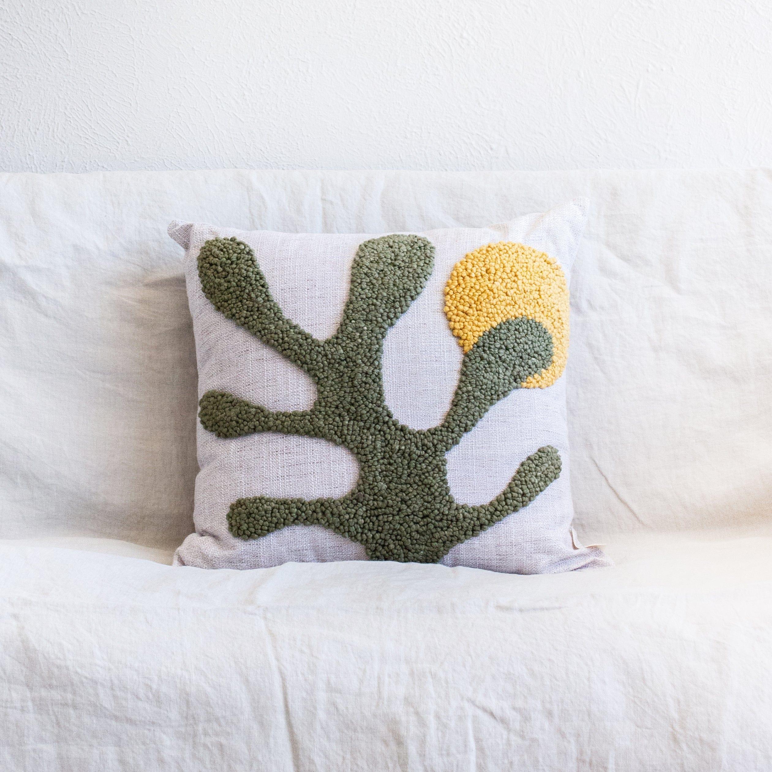 Sea Kelp Throw Pillow Kanju Interiors