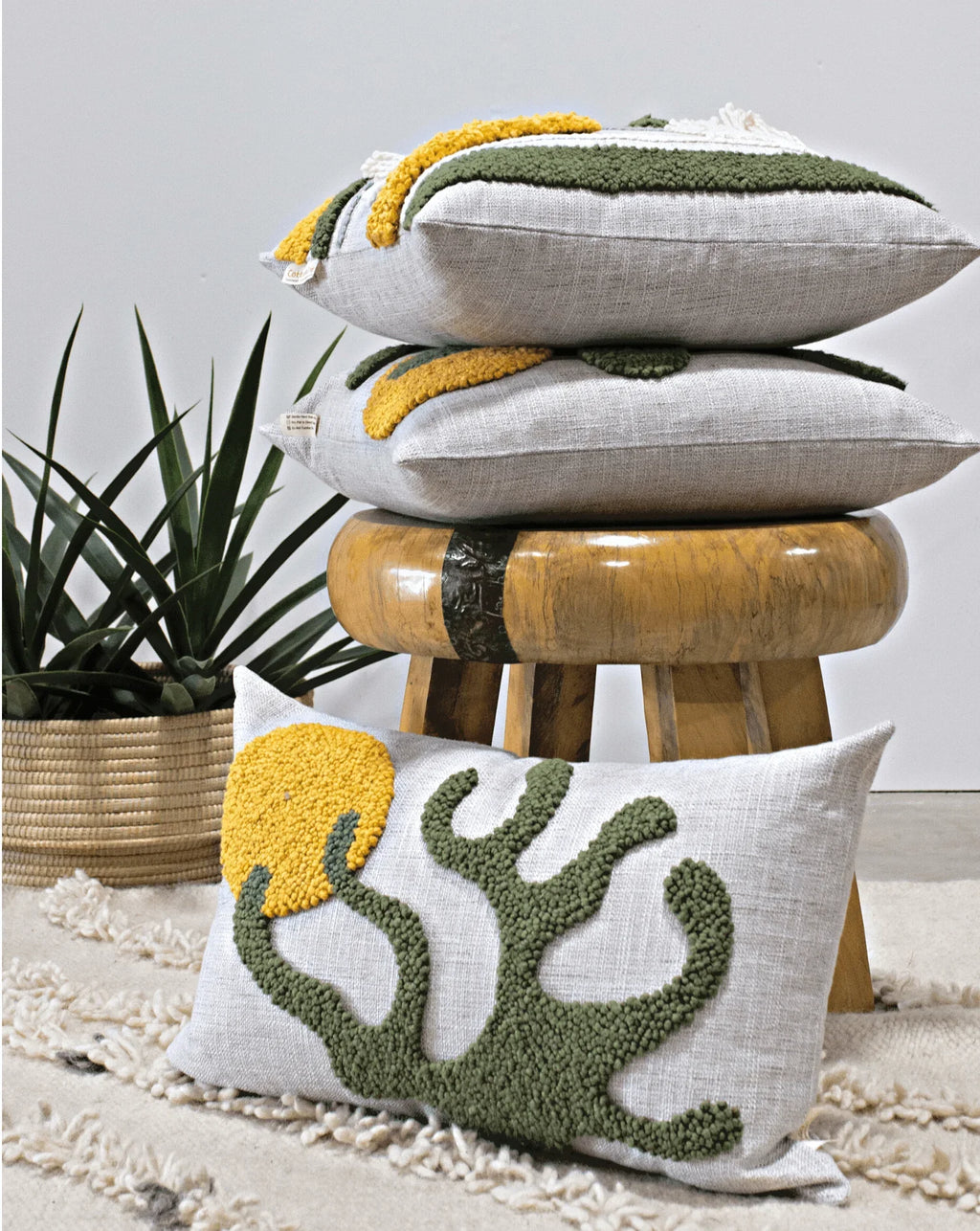 Sea Kelp Throw Pillow Kanju Interiors