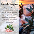 Sea Salt Eucalyptus, Premium Coconut-Soy Wax Tea Light Crystal Candle, 1oz