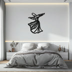 Semazen Metal Wall Art - Whirling Dervish Sufi Decor - KAF226 Peony Atelier