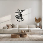 Semazen Metal Wall Art - Whirling Dervish Sufi Decor - KAF226 Peony Atelier