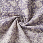 Cream & Sage Green Jaipur Indian hand block print floral quilted comforter | Indian handicraft Jaipur hand block print cotton muslin comforter | floral quilted bedspread Sanganer | block print Queen King bedding India | House of Avana