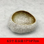 Ceramic Stone Style Serving Bowl - House Of Avana [[SKU:HOA-PNT-408-A]]
