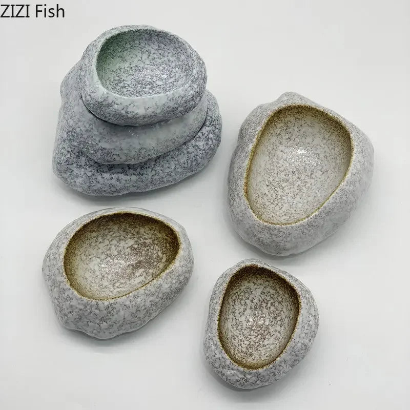 Ceramic Stone Style Serving Bowl - House Of Avana [[SKU:HOA-PNT-408]]