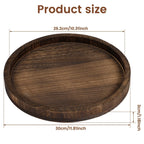 Serving Platter - Retro Wooden Round 30cm