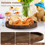 Serving Platter - Retro Wooden Round 30cm