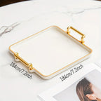 Serving Tray - Handles Ivory Golden