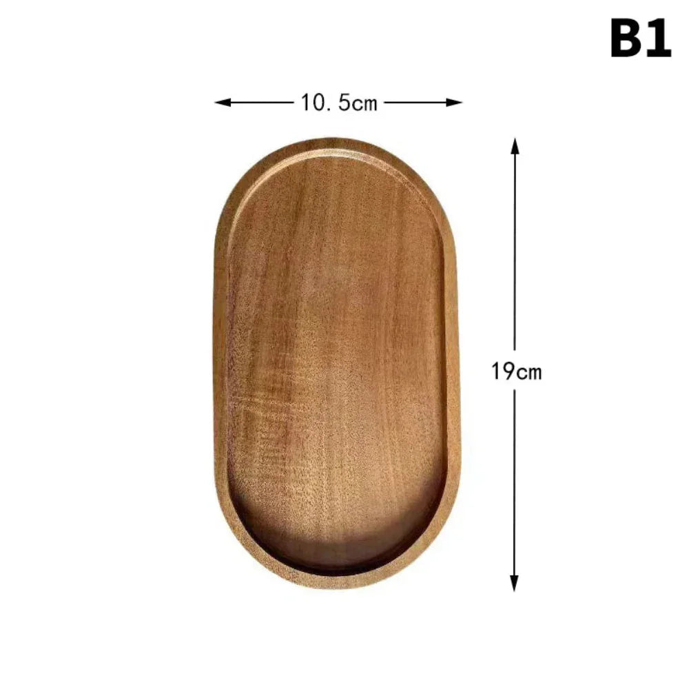 Oval Wooden Serving Tray Platter - House Of Avana [[SKU:HOA-PNT-409]]