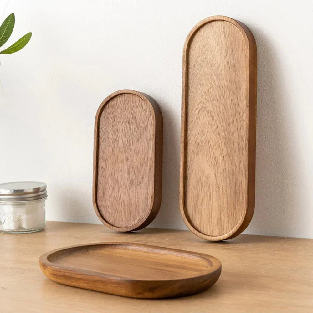 Oval Wooden Serving Tray Platter - House Of Avana