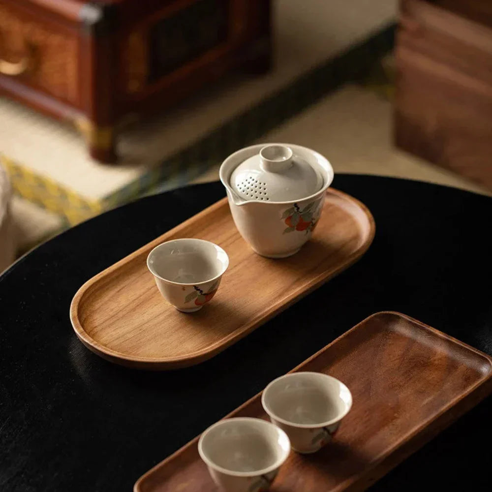 Oval Wooden Serving Tray Platter - House Of Avana
