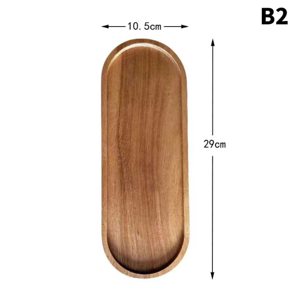 Oval Wooden Serving Tray Platter - House Of Avana