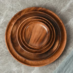 Serving Tray - Wooden Acacia Round, detail shot - House Of Avana [[SKU:HOA-KAC-403]]