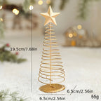 3pcs Scandinavian Vintage Golden Metal Christmas Trees - Mini Star Tabletop Decor, Nordic Luxe Holiday Decor for Home, Office & Party ArranSynthetic Gemstoneents, Christmas Decoration, Christmas Table Decor, Christmas Centerp House Of Avana