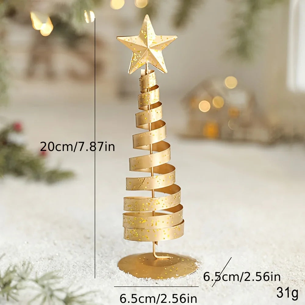 3pcs Scandinavian Vintage Golden Metal Christmas Trees - Mini Star Tabletop Decor, Nordic Luxe Holiday Decor for Home, Office & Party ArranSynthetic Gemstoneents, Christmas Decoration, Christmas Table Decor, Christmas Centerp House Of Avana