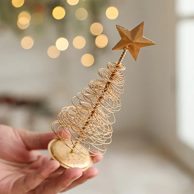 3pcs Scandinavian Vintage Golden Metal Christmas Trees - Mini Star Tabletop Decor, Nordic Luxe Holiday Decor for Home, Office & Party ArranSynthetic Gemstoneents, Christmas Decoration, Christmas Table Decor, Christmas Centerp House Of Avana