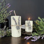 Set of 2 Lavender Scented Beeswax Candles - Perfect Gift Box for Couples, Seasonal Events, Spiritual Use, Home Decoration, Holiday Present | Romantic Gift Box | Fragrant Candle House Of Avana [[SKU:HOA-CAN-407]]