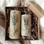 Set of 2 Lavender Scented Beeswax Candles - Perfect Gift Box for Couples, Seasonal Events, Spiritual Use, Home Decoration, Holiday Present | Romantic Gift Box | Fragrant Candle House Of Avana [[SKU:HOA-CAN-407]]