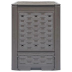Set of 2 - Outdoor Garden 158 Gallon Compost Bin Set in Brown Plastic Rattan