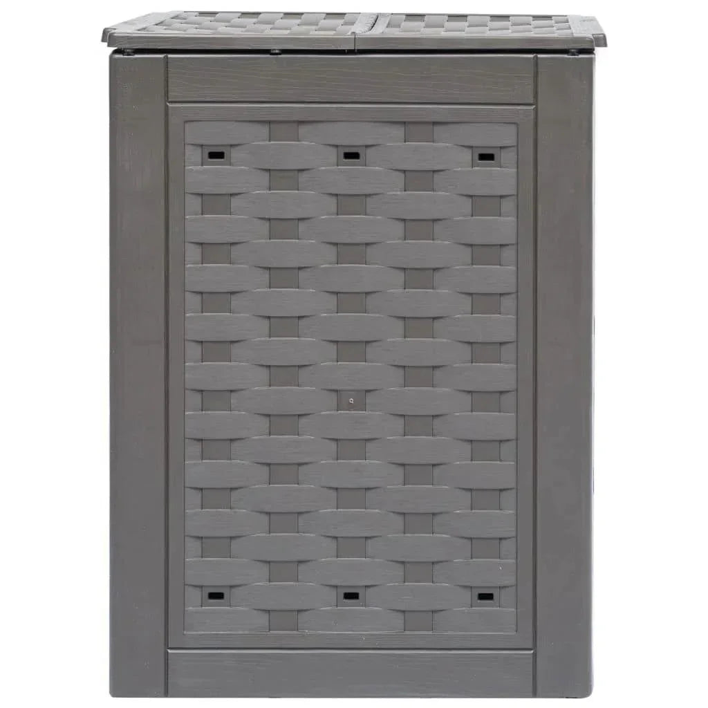 Set of 2 - Outdoor Garden 158 Gallon Compost Bin Set in Brown Plastic Rattan