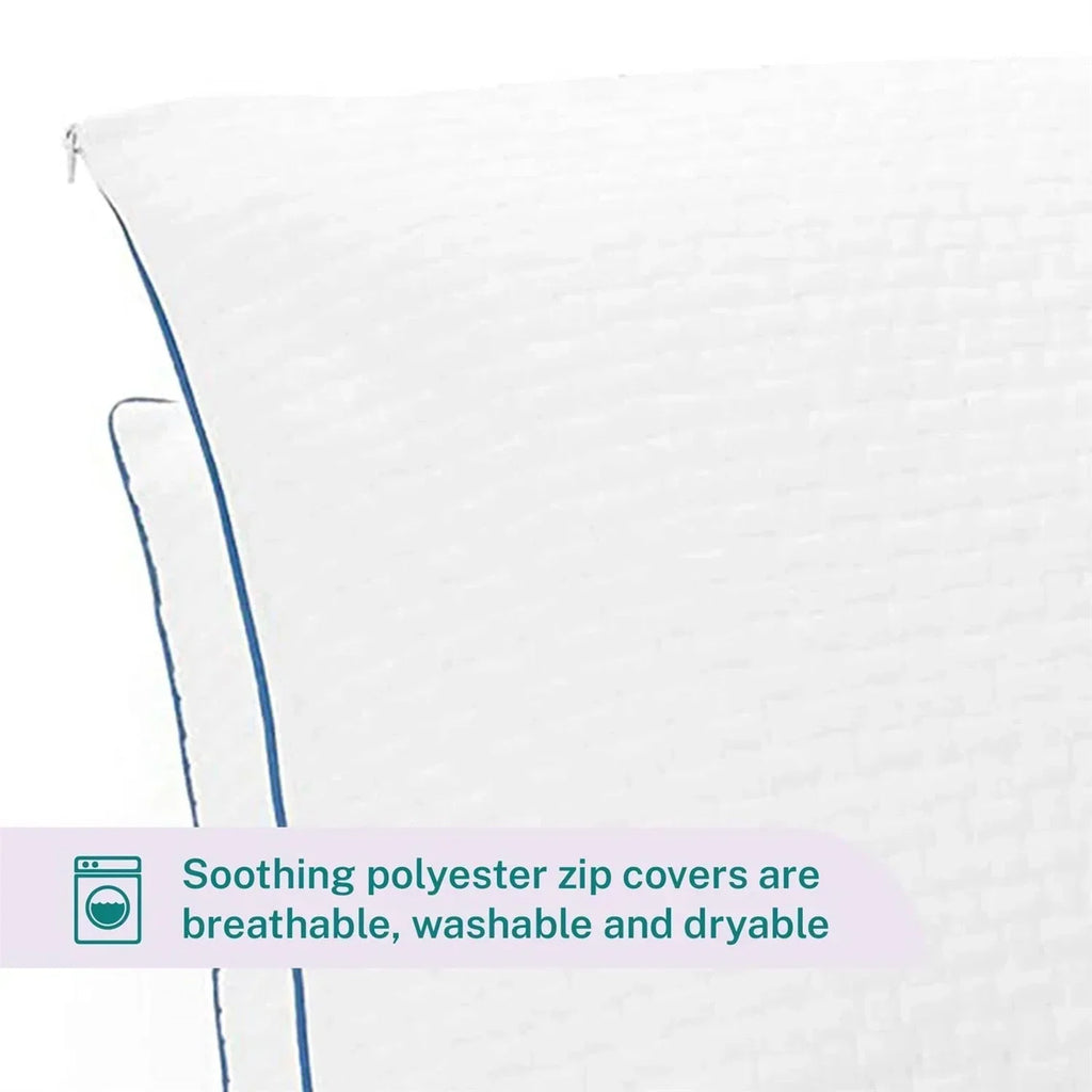 Set of 2 Queen size Memory Foam Pillow with Removable Machine Washable Cover