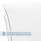 Set of 2 Queen size Memory Foam Pillow with Removable Machine Washable Cover