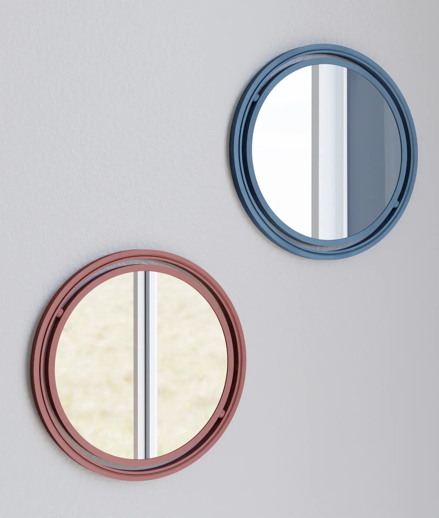 SET OF 3 GLOBE Mirror Modernized Pottery