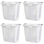 Set of 4 Heavy Duty Plastic Laundry Hamper Dirty Clothes Basket
