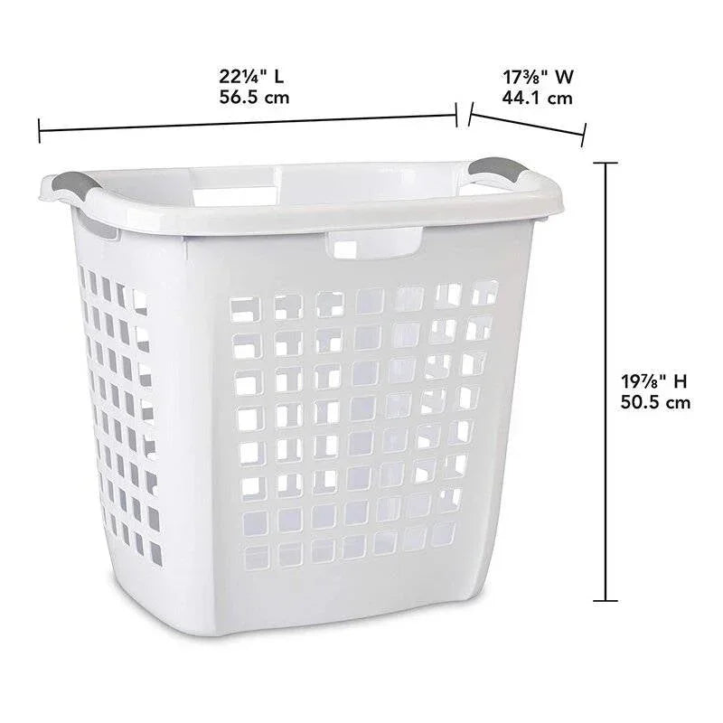 Set of 4 Heavy Duty Plastic Laundry Hamper Dirty Clothes Basket