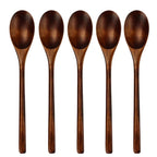Set of 5 Eco Friendly Wooden Spoon and Fork Set Tableware - House Of Avana