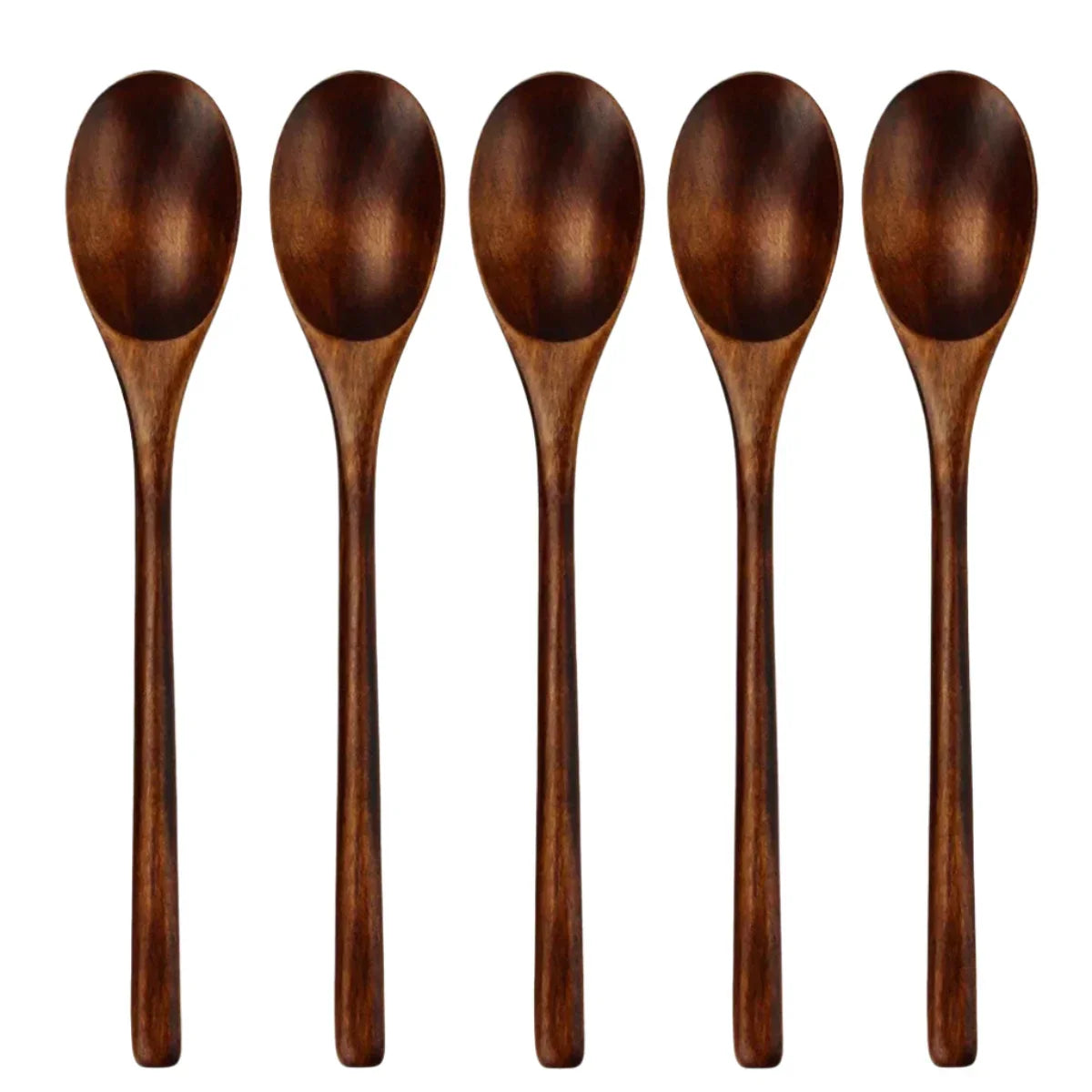 Set of 5 Eco Friendly Wooden Spoon and Fork Set Tableware - House Of Avana