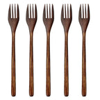 Set of 5 Eco Friendly Wooden Spoon and Fork Set Tableware - House Of Avana