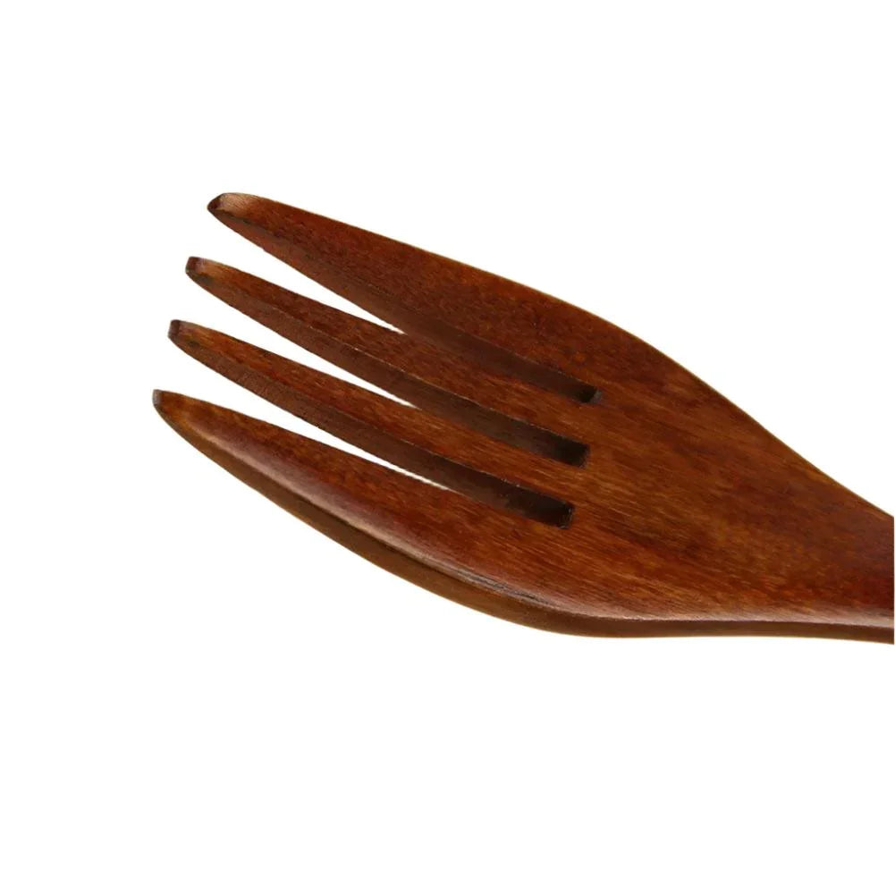 Set of 5 Eco Friendly Wooden Spoon and Fork Set Tableware - House Of Avana
