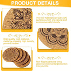 Set of 8-Piece Premium Cork Coasters - House Of Avana