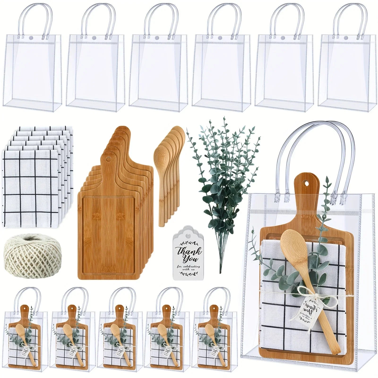 6 Sets Baby Shower Prizes for Game Player Baby Shower Winners Guest Gifts Bamboo Cheese Board Bamboo... - House Of Avana