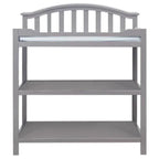 SF Home Baby Toddler Changing Table in Grey Wood Finish with Changing Pad