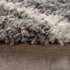Shag Rug Grey with Diamond Pattern Scandi Design RugYourHome