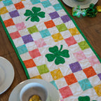 Shamrocks Rainbow Table Runner Precut Quilt Kit Block Party Quilt Co