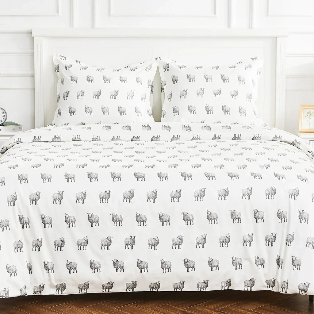 Sheep Printed Duvet Set Mélange Home